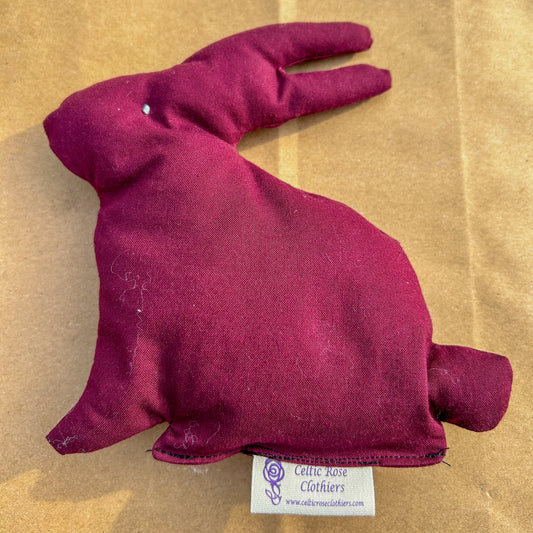 Large Limited Edition Easter Bunny Toy Plushy 7" Wine